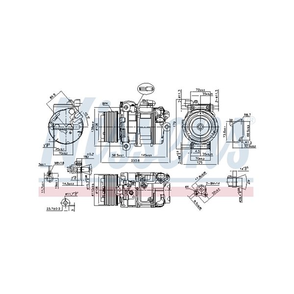 Kompressor, klimatanläggning Nissens 89595 NISSENS