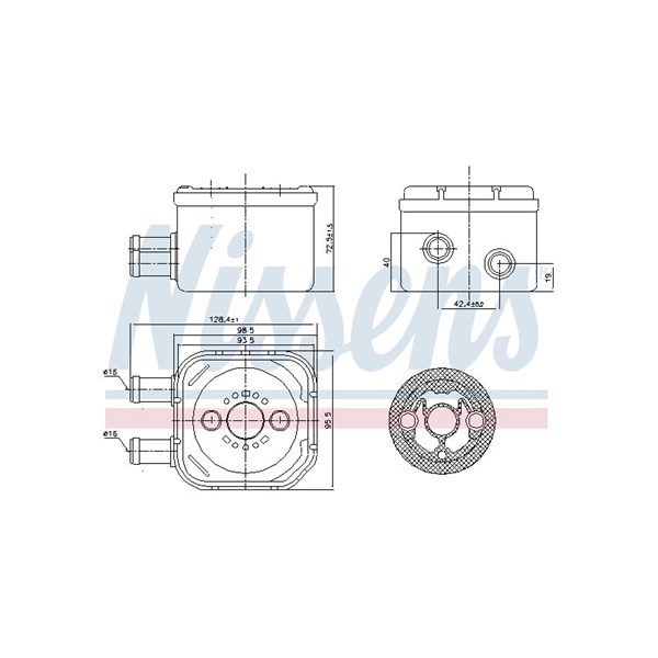 Oljekylare, motor Nissens 90652 NISSENS