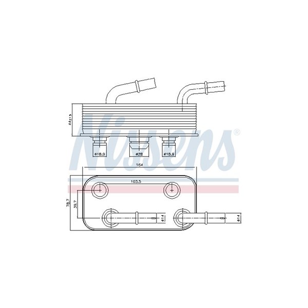 Oljekylare, automatisk transmission Nissens 90657 NISSENS
