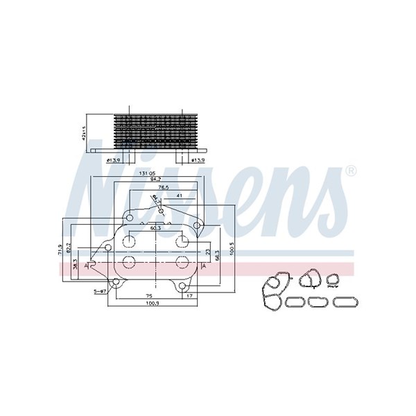 Oljekylare, motor Nissens 90670 NISSENS