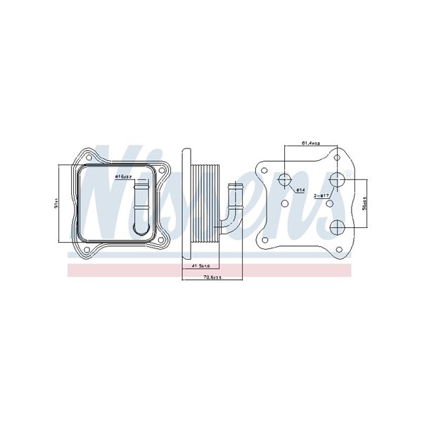Oljekylare, motor Nissens 90680 NISSENS