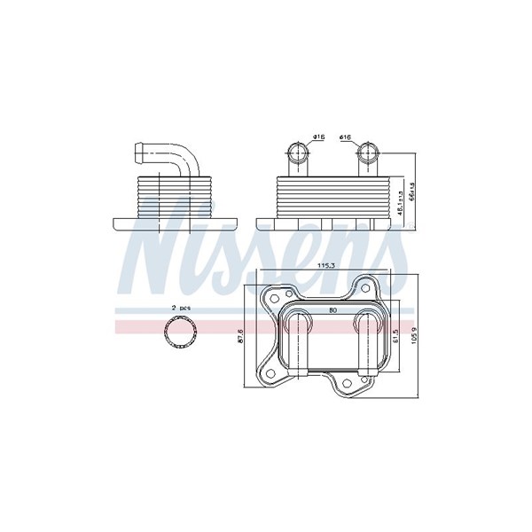 Oljekylare, motor Nissens 90682 NISSENS