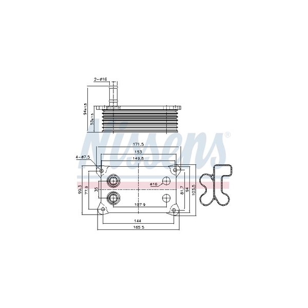 Oljekylare, motor Nissens 90683 NISSENS