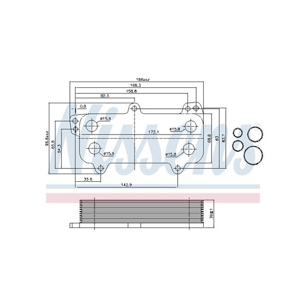 Oljekylare, motor Nissens 90684 NISSENS