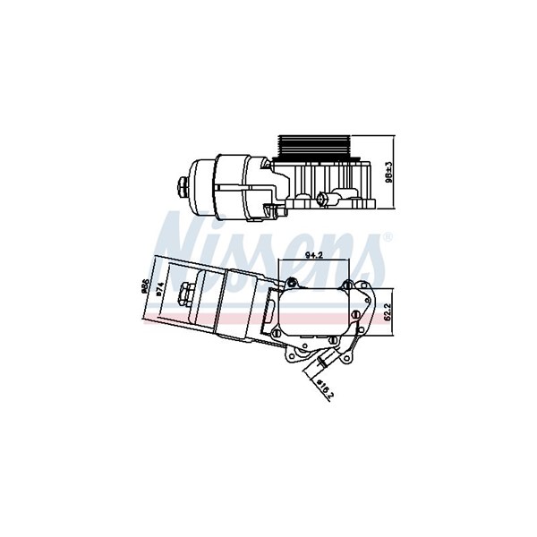 Oljekylare, motor Nissens 90703 NISSENS
