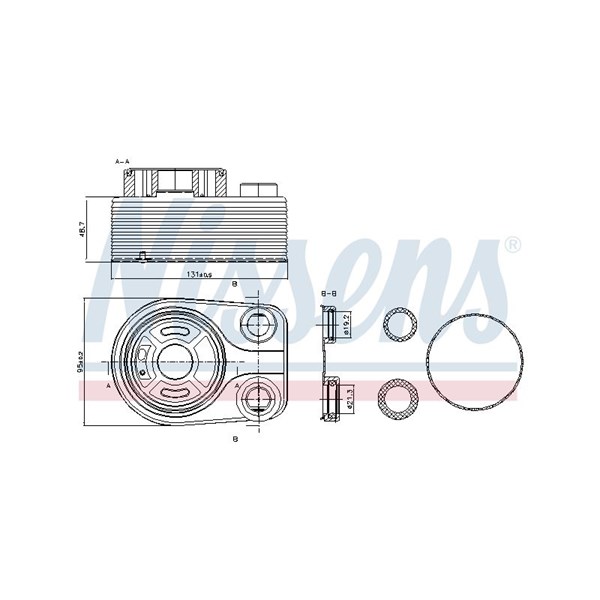 Oljekylare, motor Nissens 90705 NISSENS