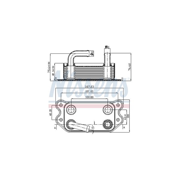 Oljekylare, motor Nissens 90714 NISSENS