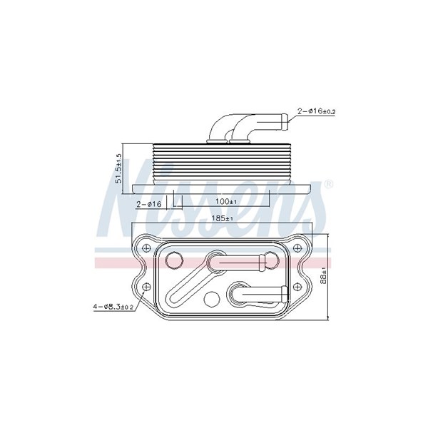 Oljekylare, motor Nissens 90716 NISSENS