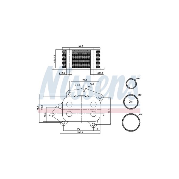 Oljekylare, motor Nissens 90717 NISSENS