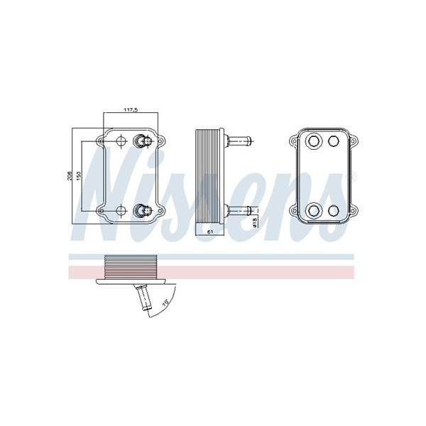 Oljekylare, motor Nissens 90735 NISSENS