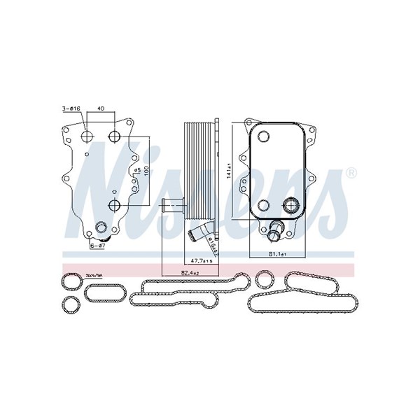 Oljekylare, motor Nissens 90737 NISSENS