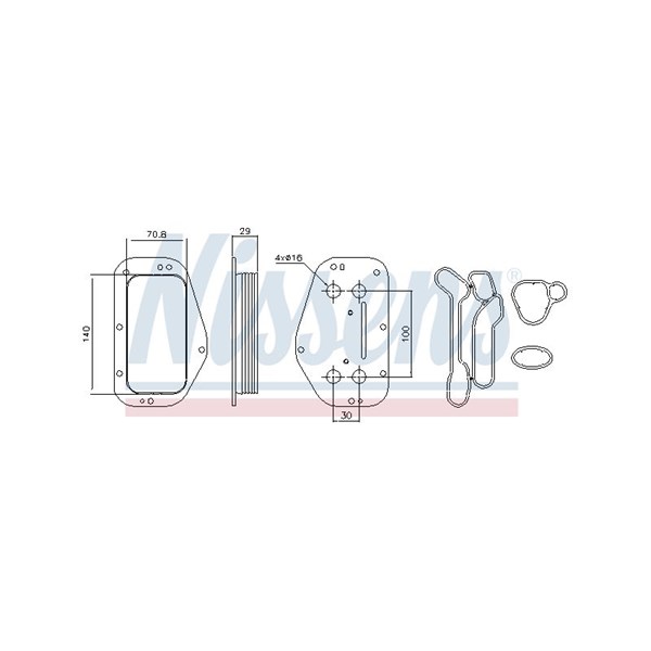 Oljekylare, motor Nissens 90741 NISSENS