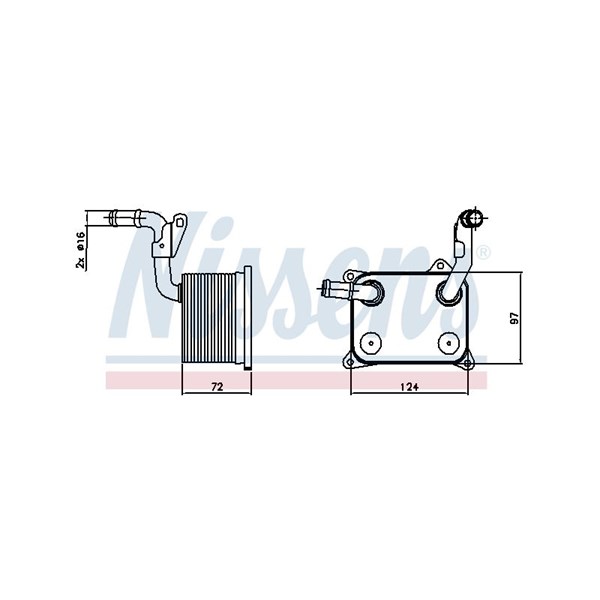 Oljekylare, motor Nissens 90744 NISSENS