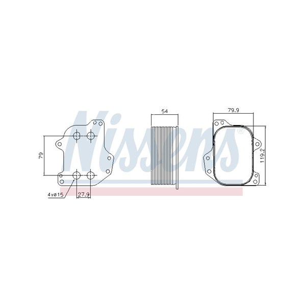 Oljekylare, motor Nissens 90745 NISSENS