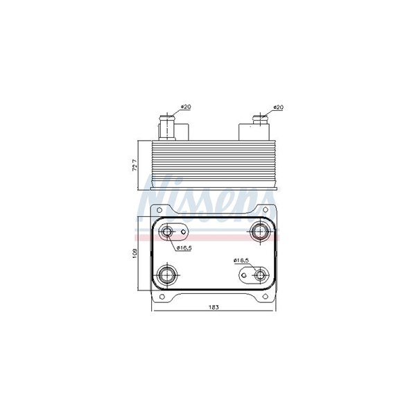Oljekylare, automatisk transmission Nissens 90747 NISSENS
