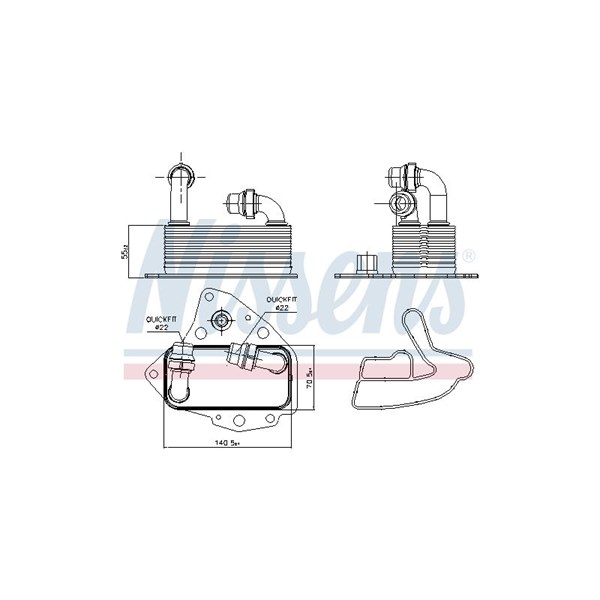 Oljekylare, motor Nissens 90803 NISSENS