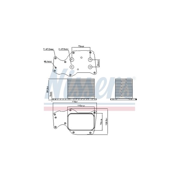Oljekylare, motor Nissens 90906 NISSENS