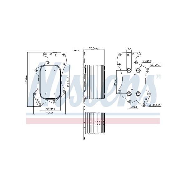 Oljekylare, motor Nissens 90911 NISSENS
