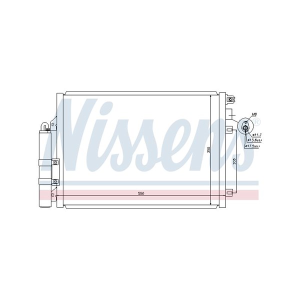 Kondensor, klimatanläggning Nissens 940074 NISSENS