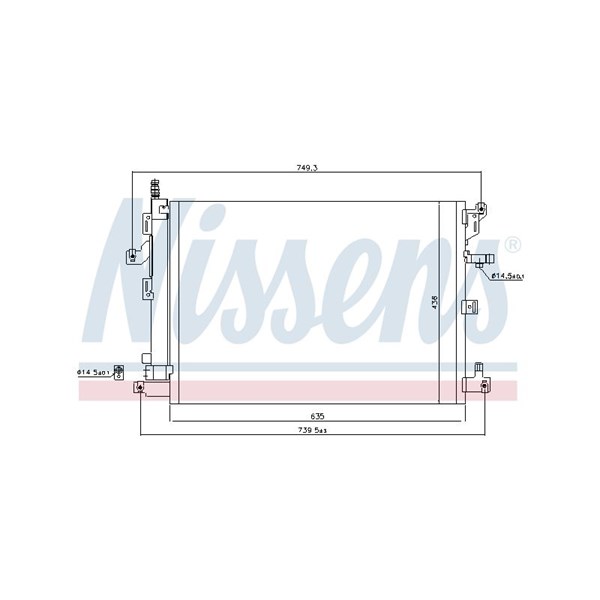 Kondensor, klimatanläggning Nissens 940089 NISSENS