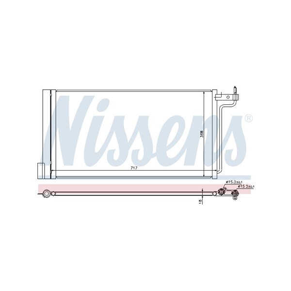 Kondensor, klimatanläggning Nissens 940181 NISSENS