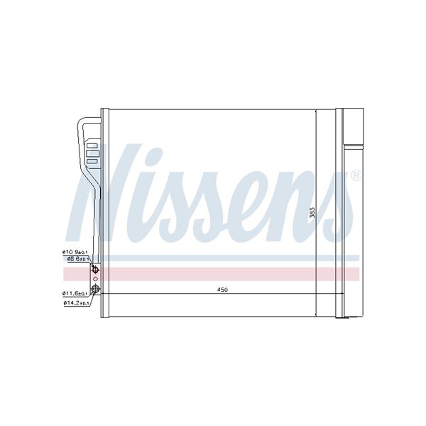 Kondensor, klimatanläggning Nissens 940185 NISSENS