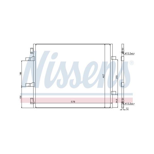Kondensor, klimatanläggning Nissens 940201 NISSENS