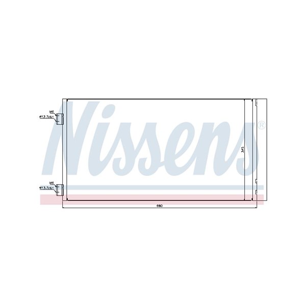 Kondensor, klimatanläggning Nissens 940204 NISSENS