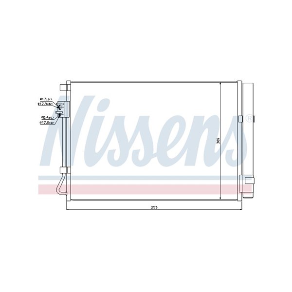 Kondensor, klimatanläggning Nissens 940243 NISSENS