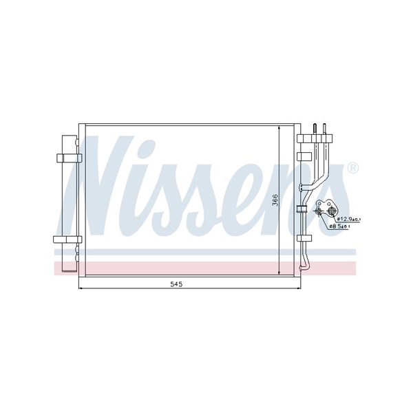 Kondensor, klimatanläggning Nissens 940251 NISSENS