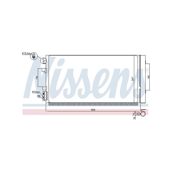 Kondensor, klimatanläggning Nissens 940259 NISSENS