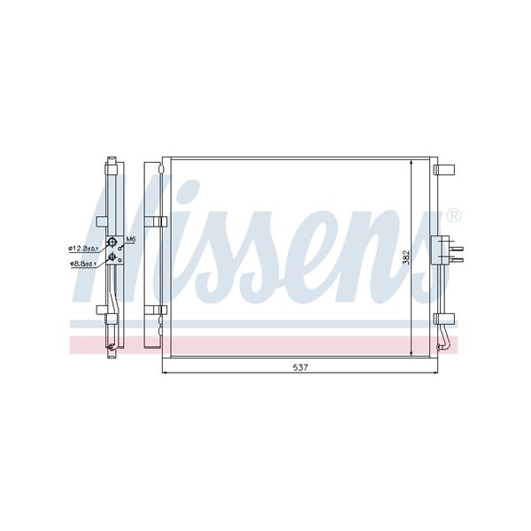 Kondensor, klimatanläggning Nissens 940267 NISSENS