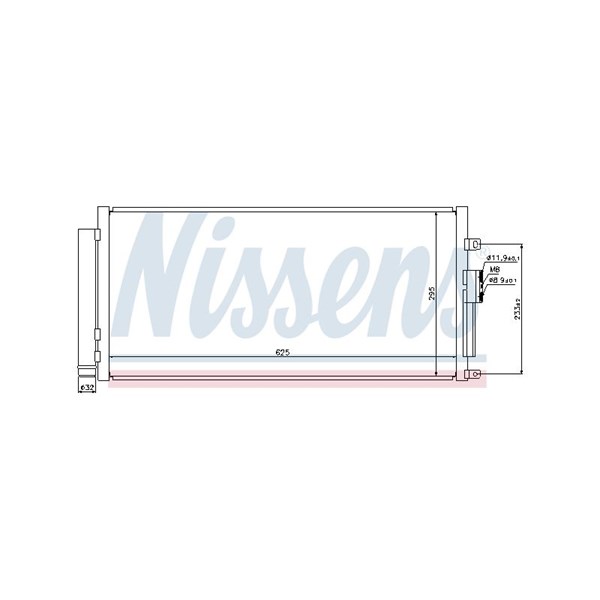 Kondensor, klimatanläggning Nissens 940291 NISSENS