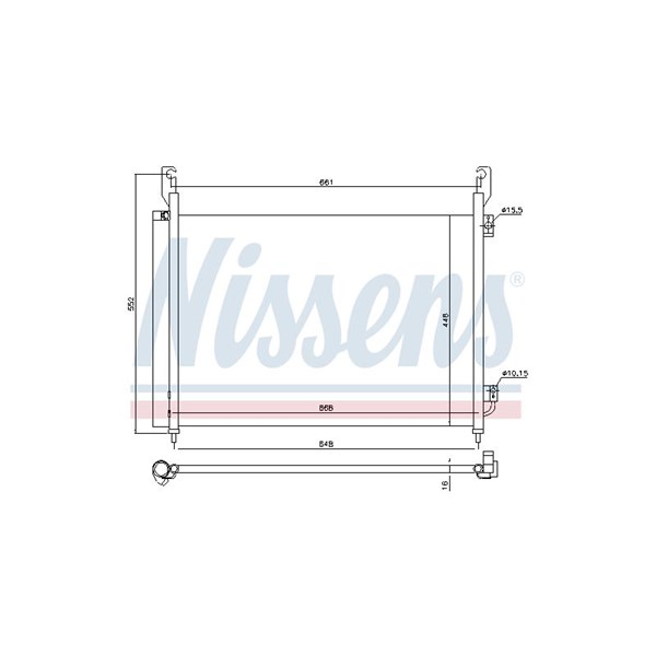 Kondensor, klimatanläggning Nissens 940316 NISSENS