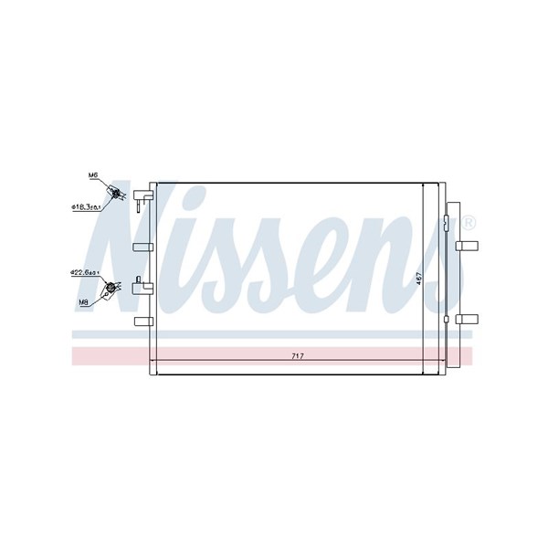 Kondensor, klimatanläggning Nissens 940330 NISSENS