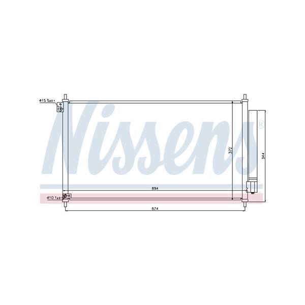 Kondensor, klimatanläggning Nissens 940341 NISSENS Kondensor, klimatanläggning Nissens 940341 NISSENS