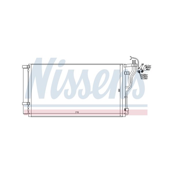 Kondensor, klimatanläggning Nissens 940347 NISSENS