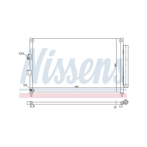 Kondensor, klimatanläggning Nissens 940362 NISSENS