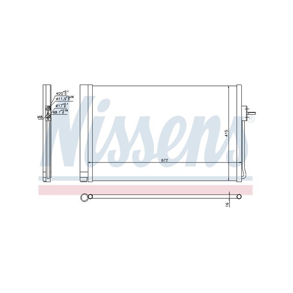 Kondensor, klimatanläggning Nissens 940364 NISSENS