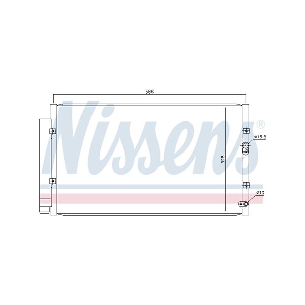 Kondensor, klimatanläggning Nissens 940366 NISSENS