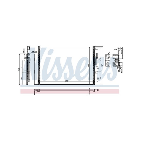 Kondensor, klimatanläggning Nissens 940389 NISSENS