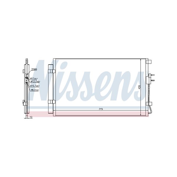 Kondensor, klimatanläggning Nissens 940392 NISSENS