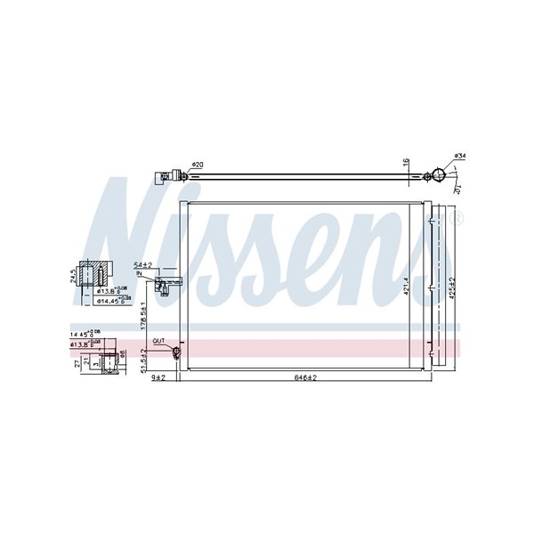 Kondensor, klimatanläggning Nissens 940412 NISSENS
