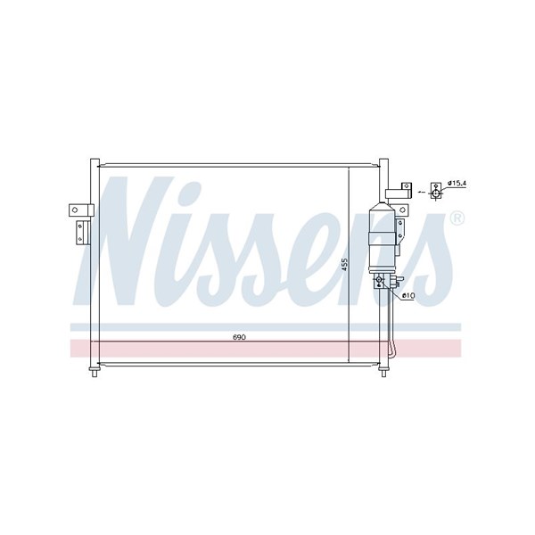 Kondensor, klimatanläggning Nissens 940445 NISSENS