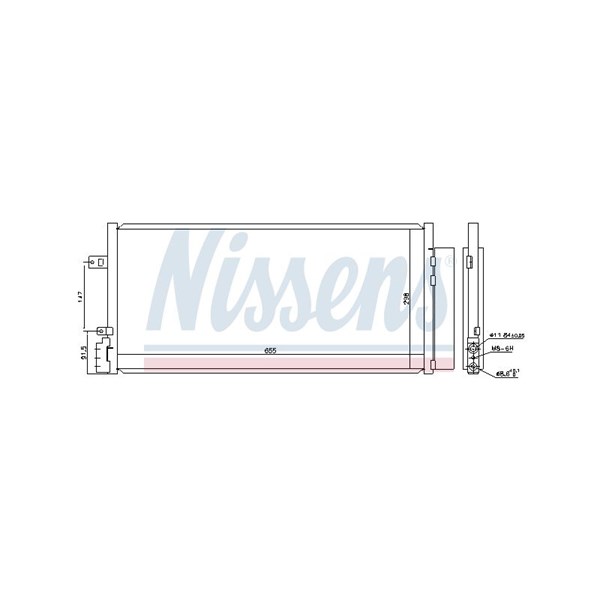 Kondensor, klimatanläggning Nissens 940581 NISSENS