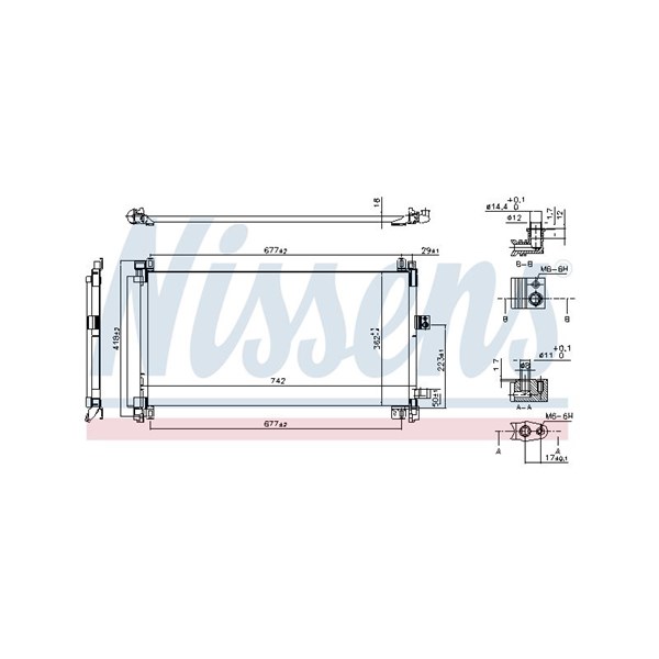 Kondensor, klimatanläggning Nissens 940656 NISSENS