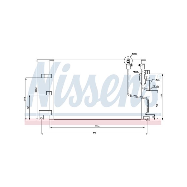 Kondensor, klimatanläggning Nissens 94259 NISSENS