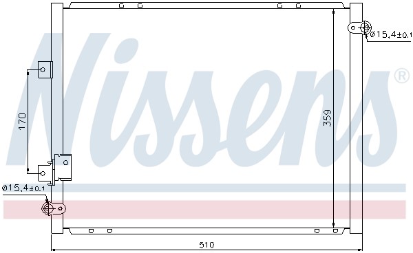 Kondensor, klimatanläggning Nissens 94737 NISSENS