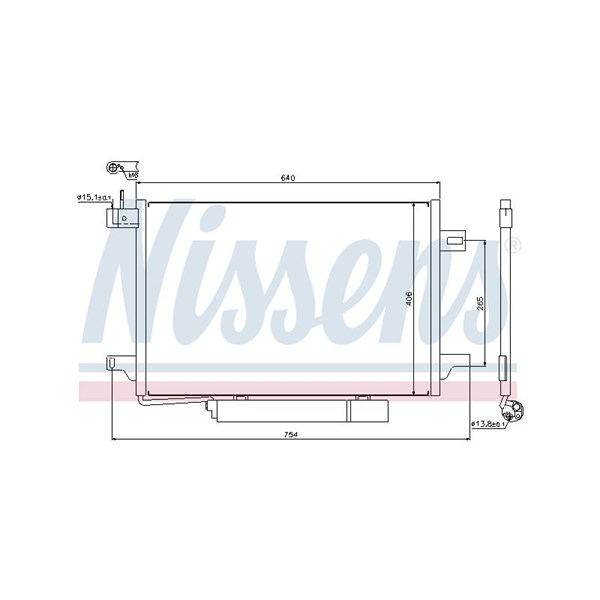 Kondensor, klimatanläggning Nissens 94910 NISSENS