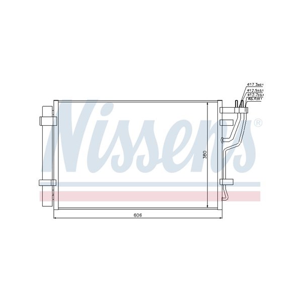 Kondensor, klimatanläggning Nissens 94981 NISSENS